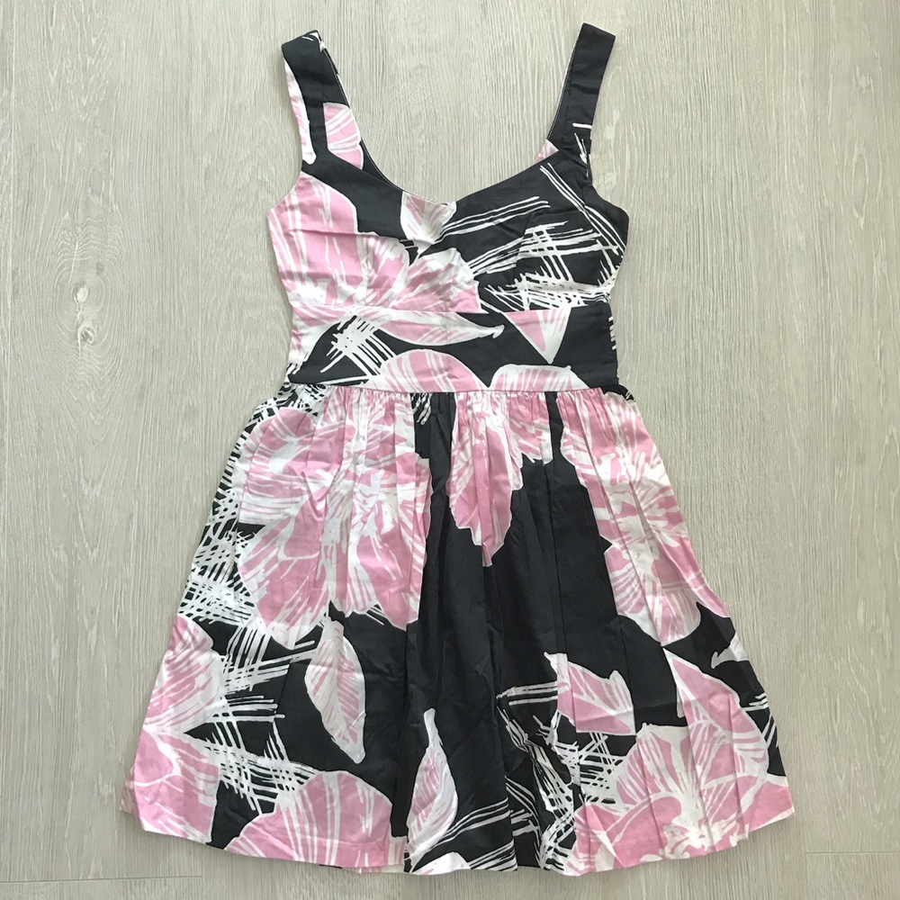 Necessary Objects Floral Print Cotton Fit and Flare Dress